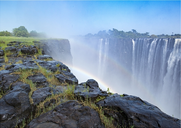Waterfall with Rainbow