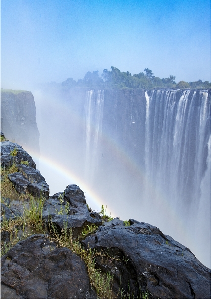 Waterfall with Rainbow