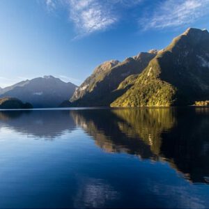 Morning Mirror Reflections over Doubtful Sound, South Island, New Zealand