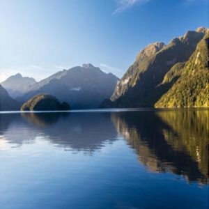 Morning Mirror Reflections over Doubtful Sound, South Island, New Zealand