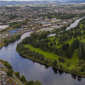 Perth and the River Tay looking west
